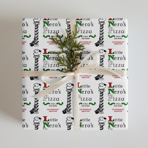 Home Alone Little Neros Pizza Geschenkpapierbögen