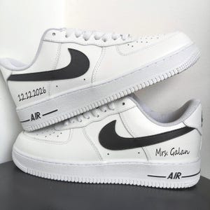 Groom's Wedding Sneakers / Hand-Painted "Air Force 1" Groom Shoes — Personalized Groom's Sneakers — Gift for the Groom — Anniversary Gift