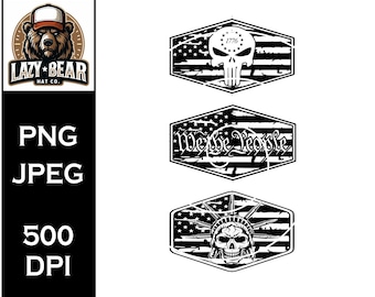 PATRIOTIC HEXAGON PATCHES