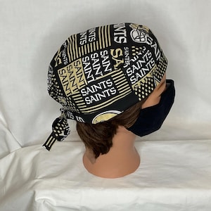 New Orleans Saints Dots and Stripes | Scrub Cap | Surgical Hat | Unisex | Doctor and Nurse Gifts