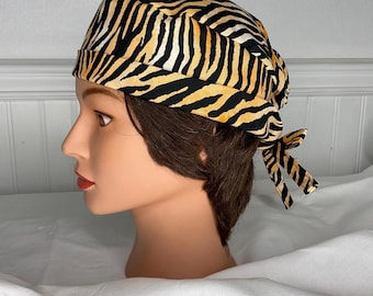 LSU Tiger Stripes | Scrub Cap | Surgical Hat | Unisex | Doctor and Nurse Gifts