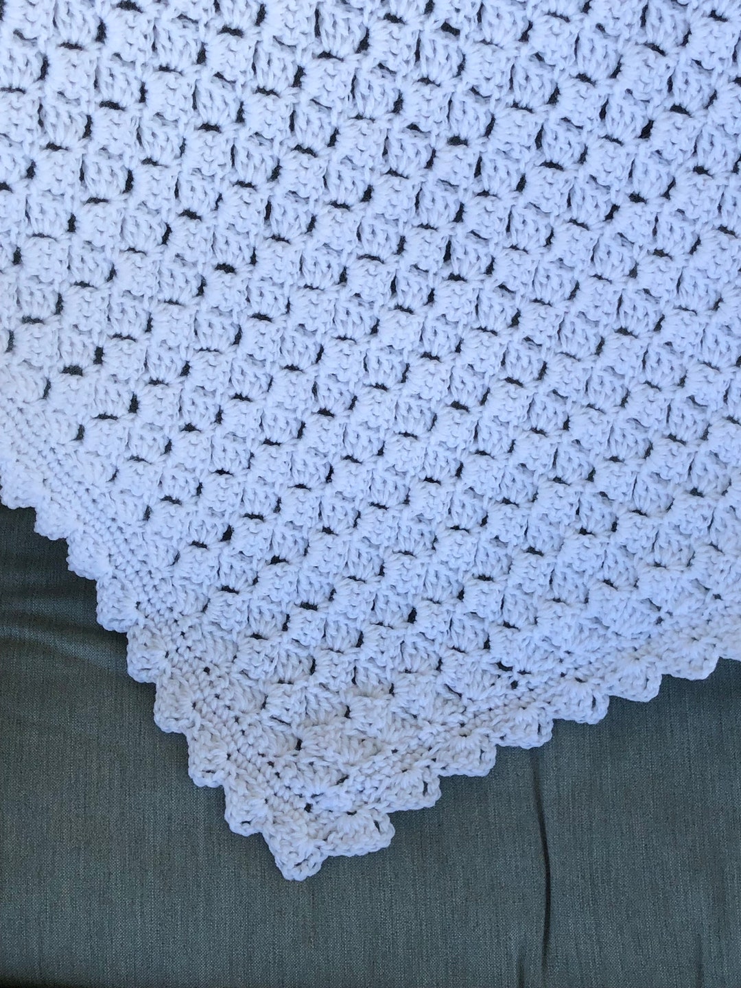 Baby Blanket Hand Crocheted Baby Blanket Baby Afghan Etsy