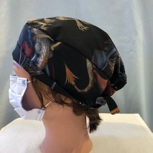 Dragon Print | Scrub Cap | Surgical Hat | Unisex | Doctor and Nurse Gifts