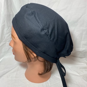 Solid Color: Black | Scrub Cap | Surgical Hat | Unisex | Doctor and Nurse Gifts