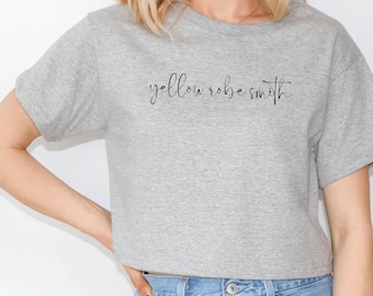 Yellow Robe Smith Cropped T shirt Etsy