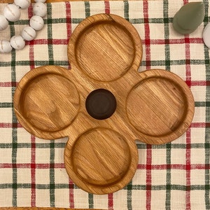 4-Circle Serving Tray - Serving Tray - Wooden Tray