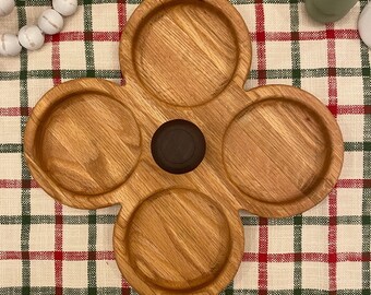 4-Circle Serving Tray - Serving Tray - Wooden Tray