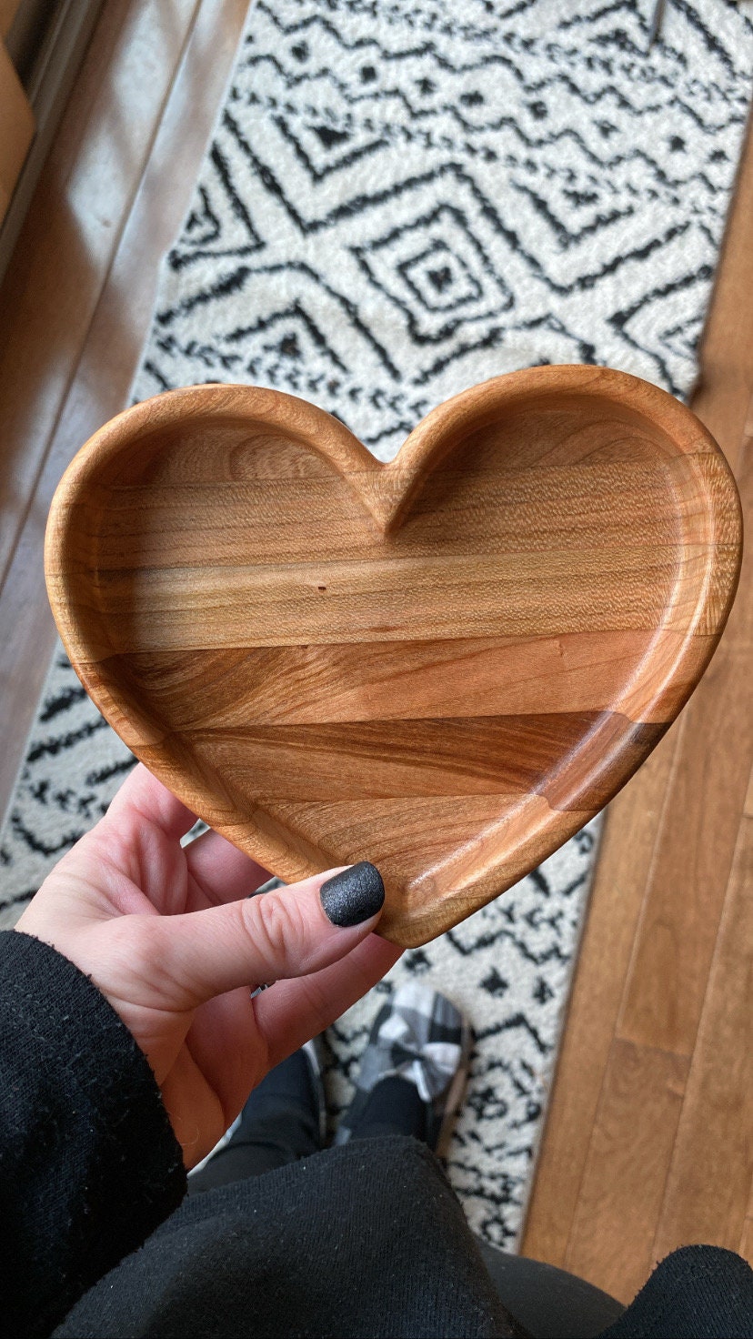 Wooden Heart Dish — Flowers by Gabrielle