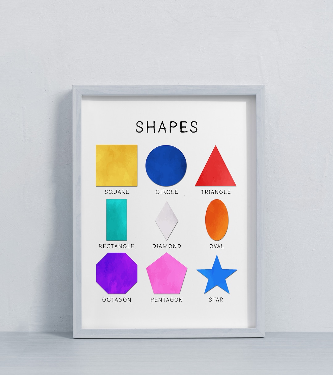 Colorful Shapes Printable Poster, Homeschool Resource, Montessori ...