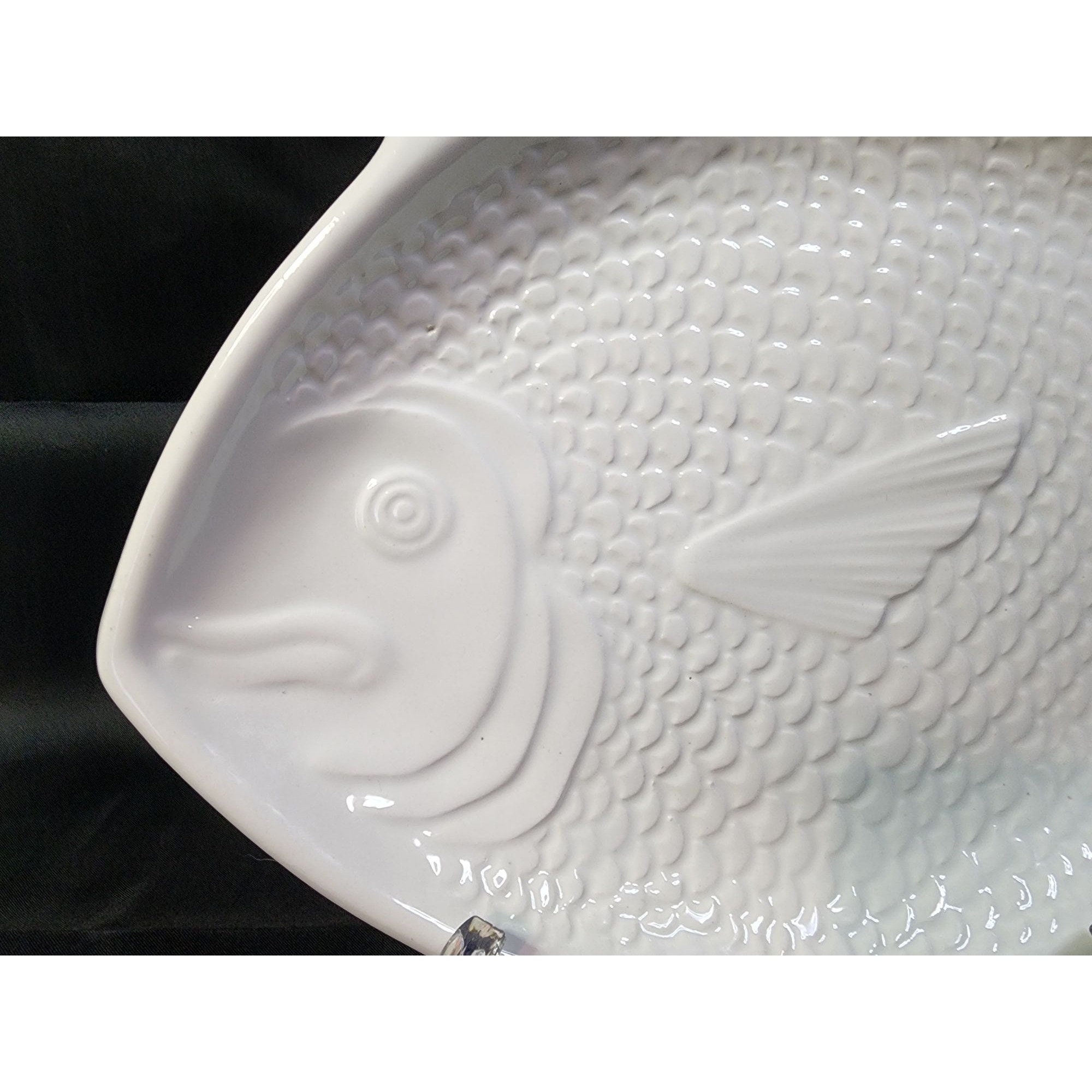 Vintage Whittier Pottery Ceramic Fish Dinner Plate 1979 Etsy
