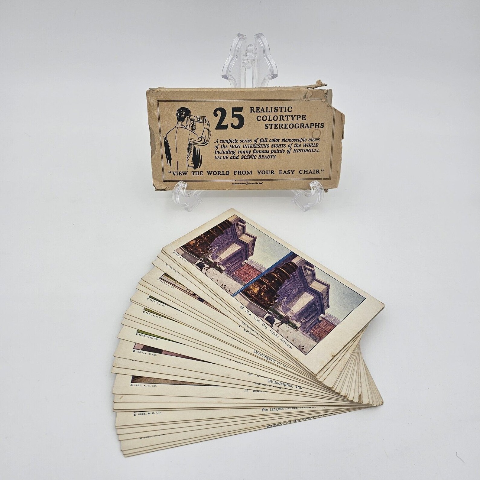 Set of 25 3 Vintage Realistic Colortype Stereographs 1925c - Etsy