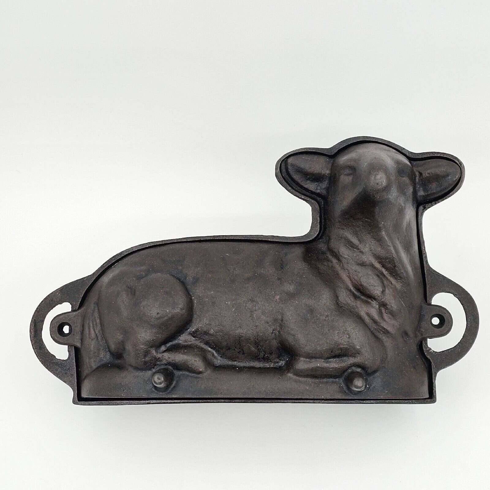 Vintage Antique Cast Iron Lamb Sheep 2 Piece Mold Baking Cake Etsy