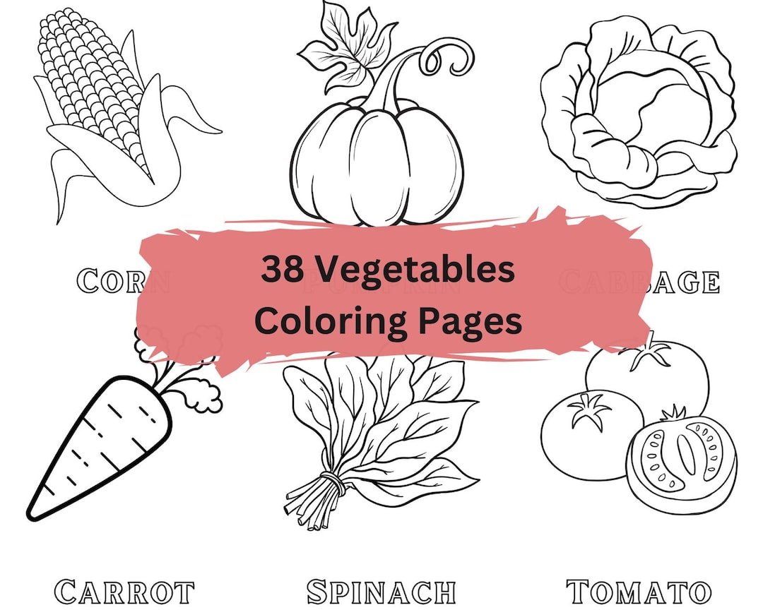 38 Vegetables Coloring Pages | Fun & Educational Printable for Kids ...