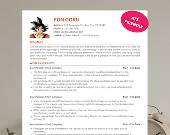 ATS Resume Template with Photo | Professional CV Template | Modern Resume for Word & Canva | Editable Resume Cover Letter | Instant Download