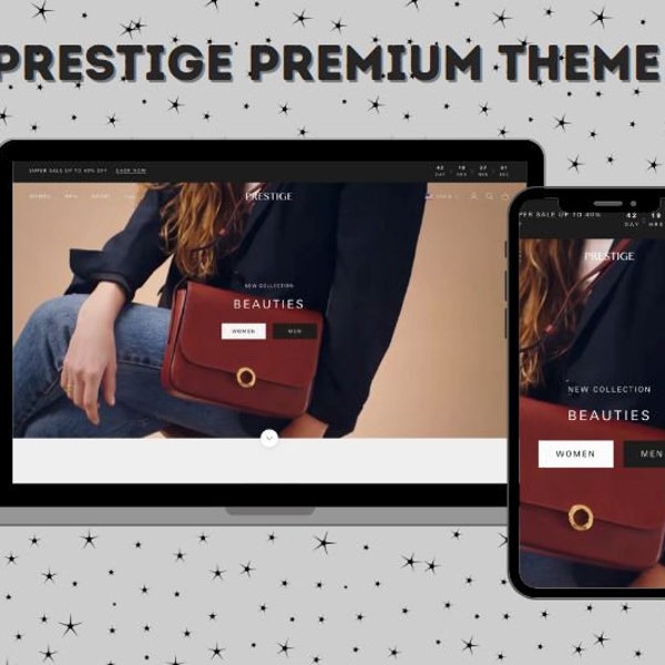 Modèle de thème Shopify Premium Premium - Modèle de conception de site Web - Modèle de site Web élégant, site Web Shopify esthétique - Thèmes Shopify