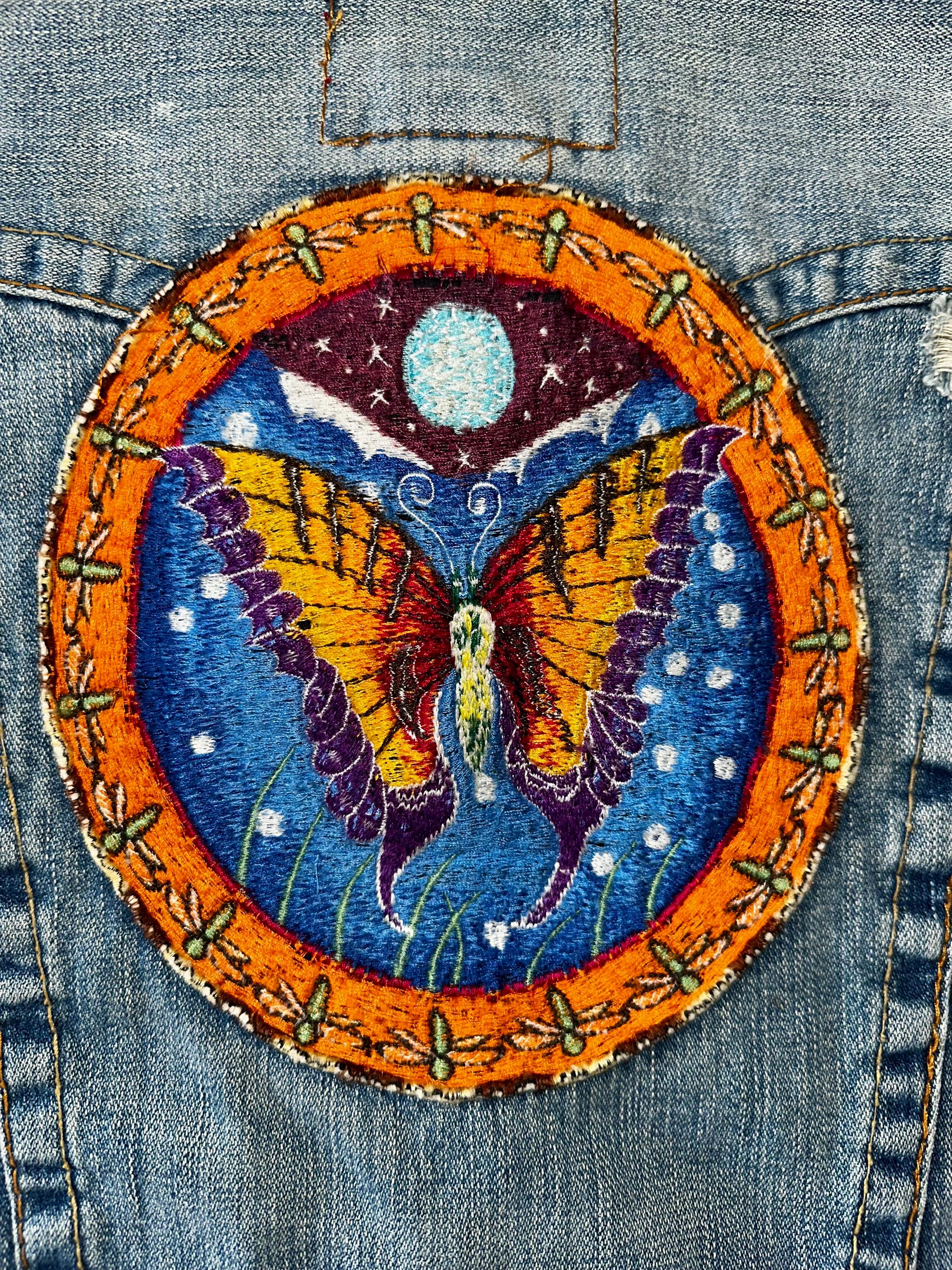 Vintage 00's True Religion Patchwork Denim Jacket Size L - Etsy