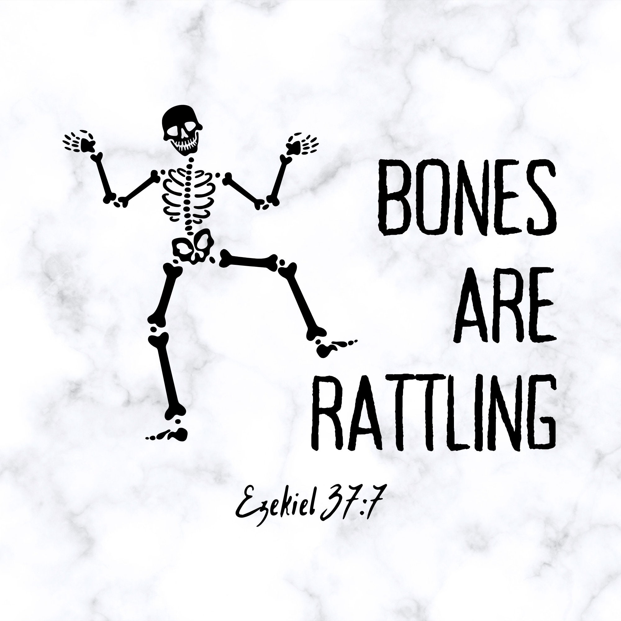 Bones Rattling Ezekiel SVG Cut File, Download Etsy