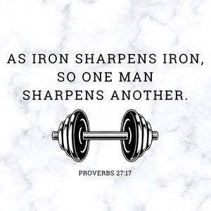 Proverbs 27:17 Iron Sharpens Iron Scripture SVG Cut File Design Image, Download
