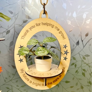 Regalo para maestros, regalo para mentores, regalo de agradecimiento, colgador de plantas, colgador de velas, archivo cortado con láser, descarga digital SVG, DXF, LBRN2, Glowforge, listo para Lightburn