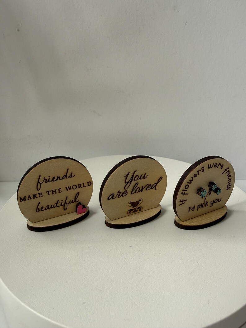 Pocket Hugs Mini Signs - Friendship- Laser Cut File: SVG DXF LBRN2 ...