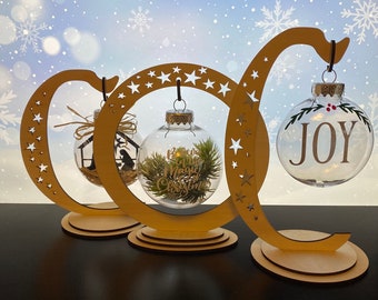 Ornament Stand Bundle, 3 Designs -Laser Cut CNC File: SVG DXF LBRN2 (Digital Download)