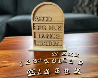 Letterboard Laser Cut Datei: Freistehend SVG DXF LBRN2 (Digitaler Download)
