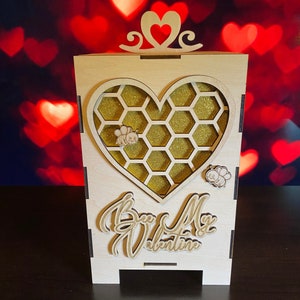 Valentine Luminary Instant Download Digital File Only  Lightburn ready  SVG and DXF  Glowforge  Laser cut file