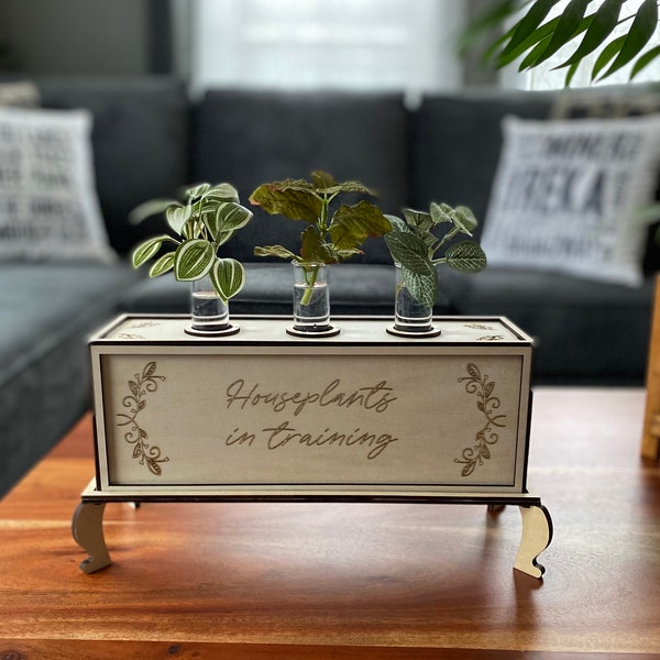 Plant Propagation Station with stand Digital download | SVG DXF  Glowforge | Lightburn ready | Digital files  | Laser cut file | Plant lover