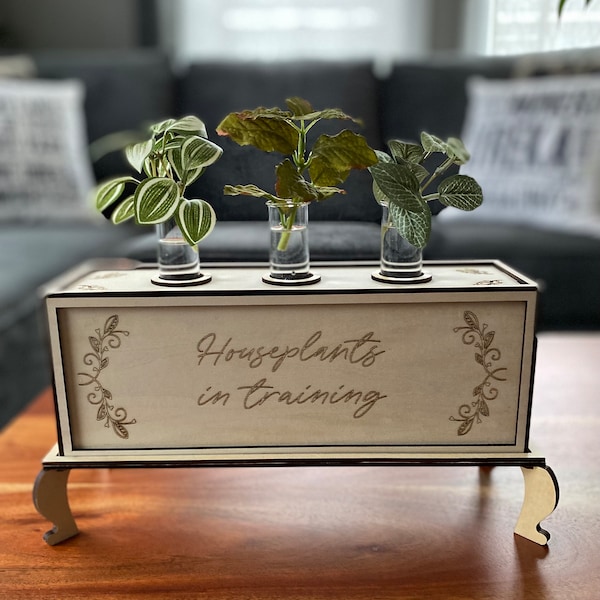 Plant Propagation Station with stand Digital download | SVG DXF  Glowforge | Lightburn ready | Digital files  | Laser cut file | Plant lover