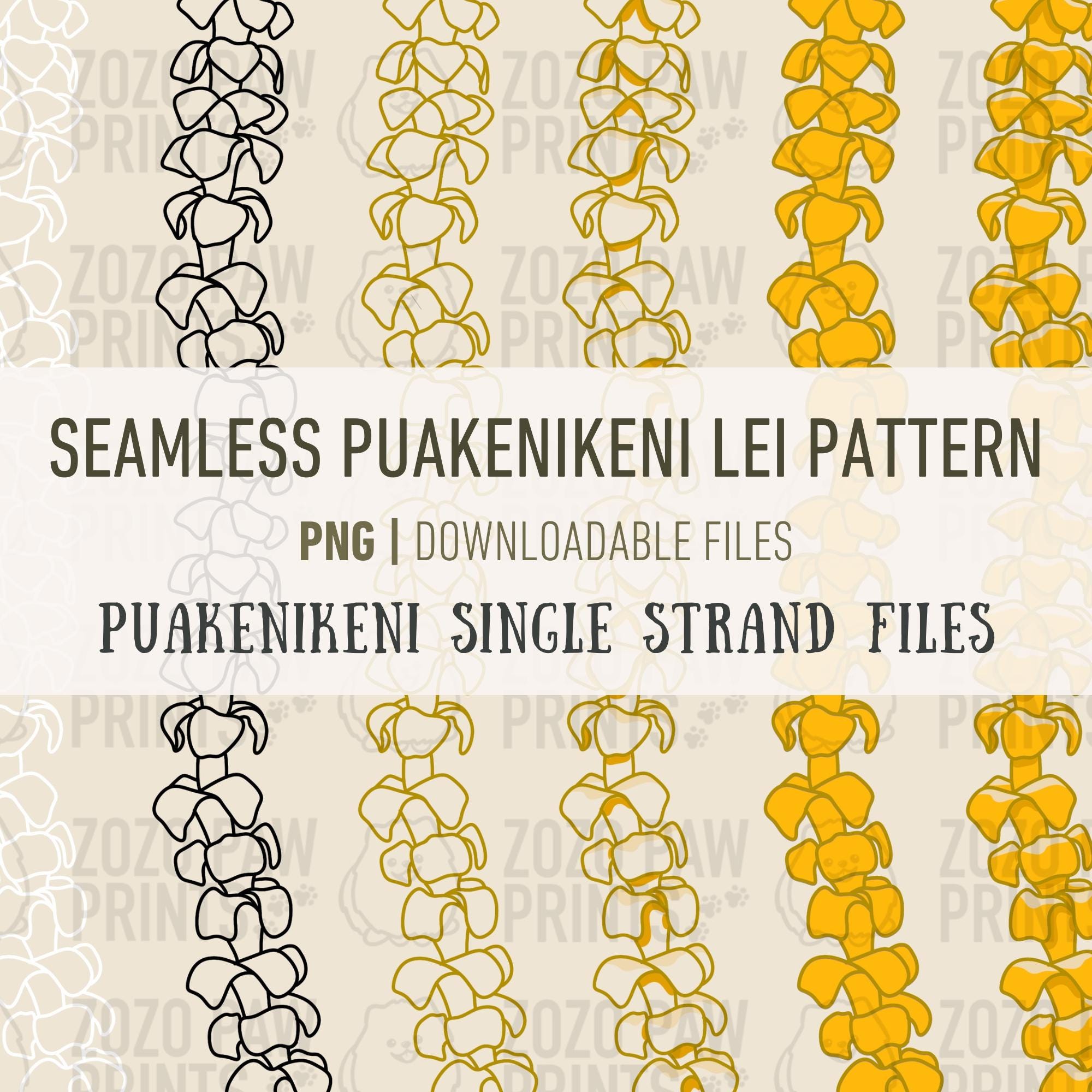 Seamless Puakenikeni Patterns PNG | Puakenikeni Single Strand Patterns ...