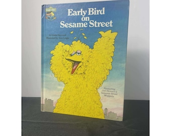 Early Bird on Sesame Street Vintage Childrens Book by Linda Hayward 1980s