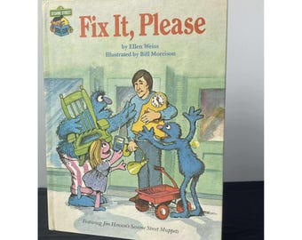 Sesame Street Fix It Please Golden Press Childrens Book 1981 vintage