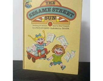 Vintage Sesame Street The Sun Book 1981 Childrens Educational Hardcover