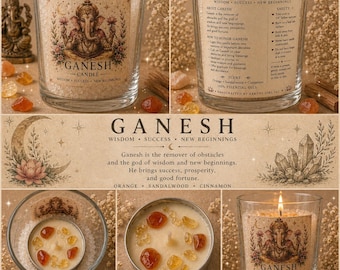 Juego de velas de té Ganesh
