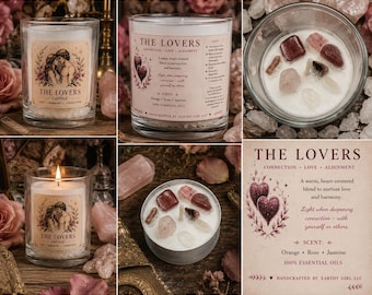 The Lovers Tarot Tea Light Candle Set