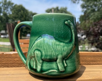 Taza Brontosaurio Esmeralda Crackle