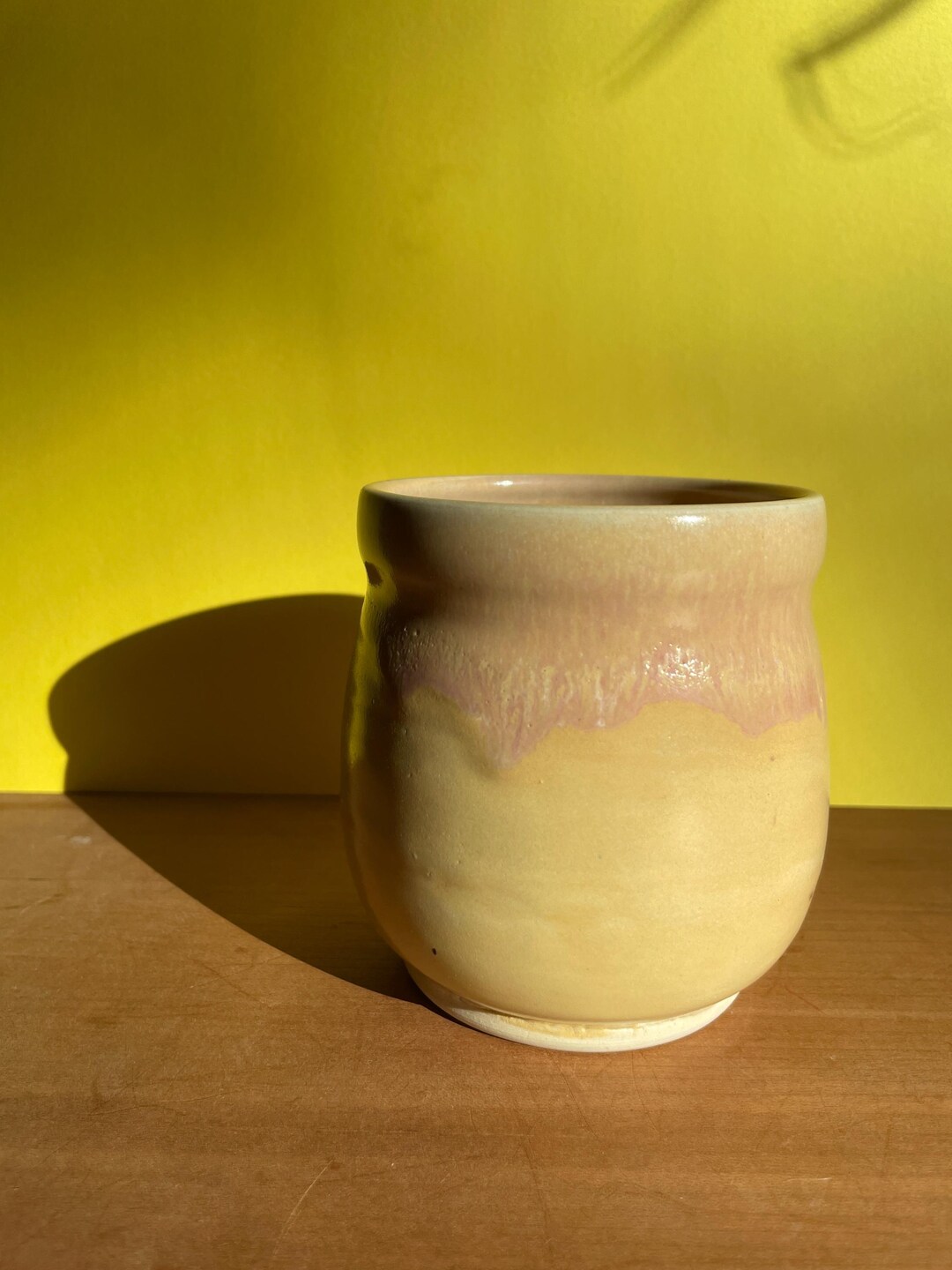 Buttered Yellow + Pink Tumbler - Etsy