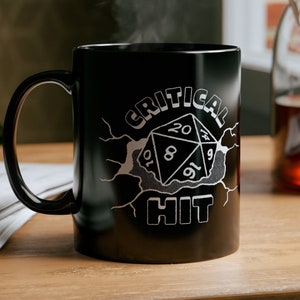 Dnd Mug, Dungeons and Dragons, Dnd Gifts, Dnd Accessories, Dm Gift, Dungeon Master, Dnd Gift, D&d Mug, D20, Critical Hit, Guess Ill Die