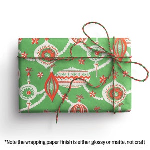 Vintage Christmas Wrapping Paper, Recyclable Wrapping Paper, Christmas Wrapping Paper Sheets, Christmas Ornament, Christmas Paper, Retro