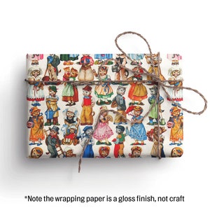 Vintage Cat Wrapping Paper, Cute Wrapping Paper, Recyclable Wrapping Paper, Retro Wrapping Paper, Vintage Wrapping Paper, Christmas