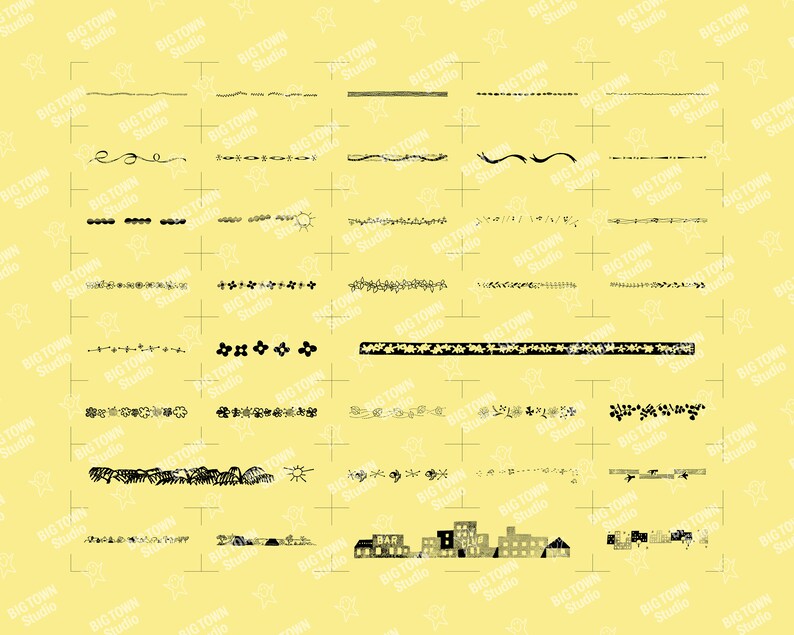 another page showing about 35 of the borders and frames