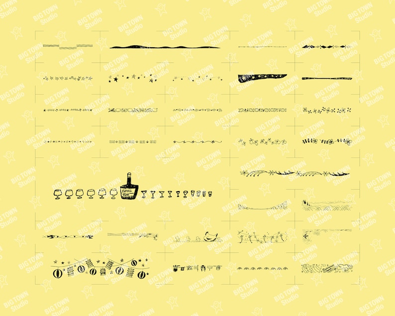 another page showing about 35 of the borders and frames