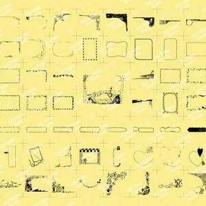another page showing about 50 of the borders and frames