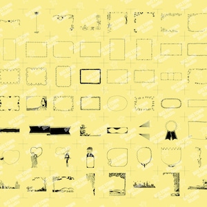 another page showing about 50 of the borders and frames