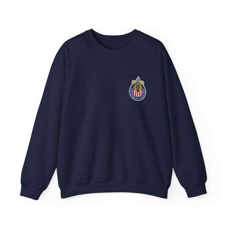 Chivas Guadalajara Logo Graphic Sweatshirt, Retro Chivas Guadalajara Sweater Navy