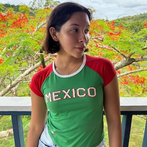 Mexico Y2K Baby Tee, Mexico Women&#39;s Baby Tee