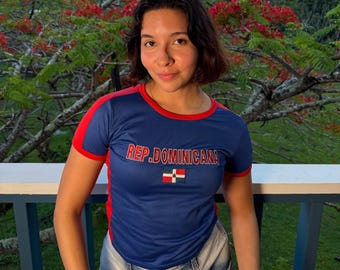 Dominican Republic Women's Y2K Baby Tee, World Baseball Classic Dominican Top