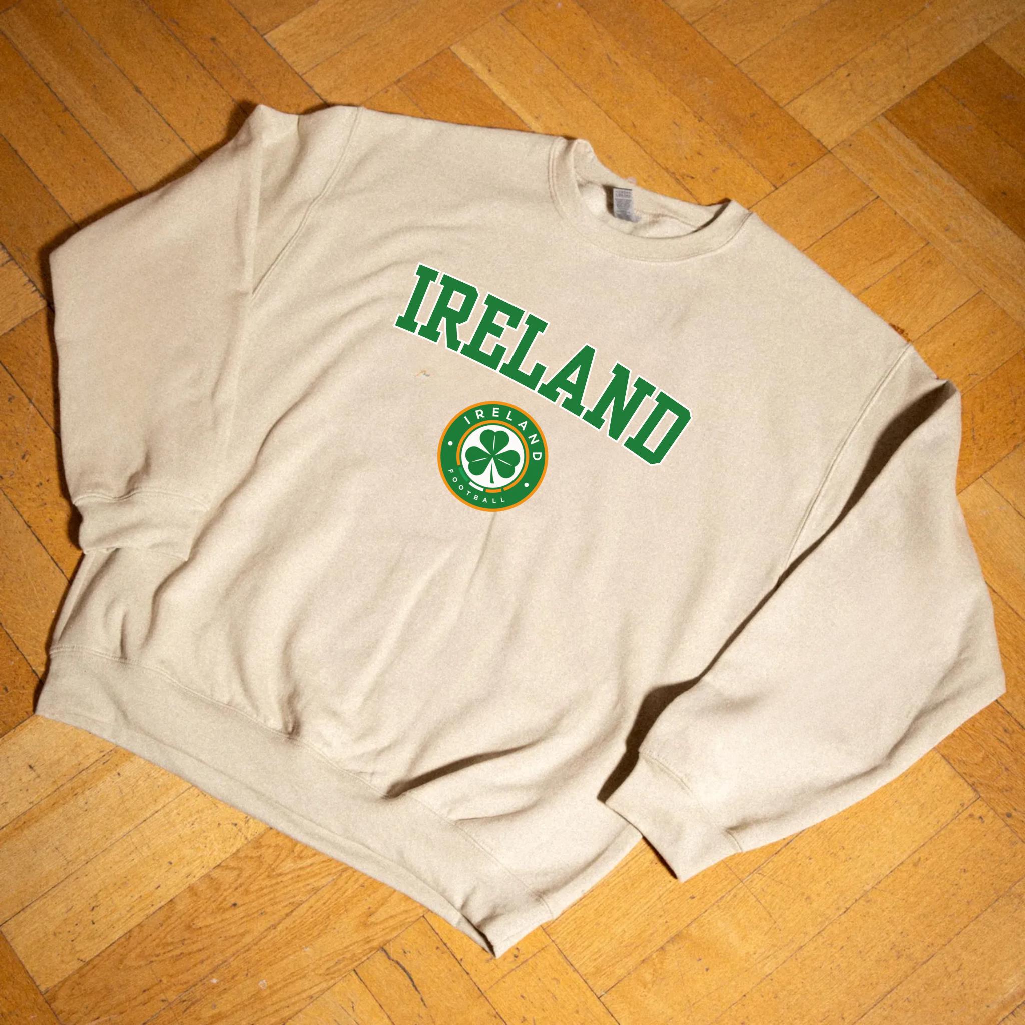 Écharpe Vintage Supporters Irlande Football - Années 80, équipe Nationale, Longueur 119 Cm - Bon état
