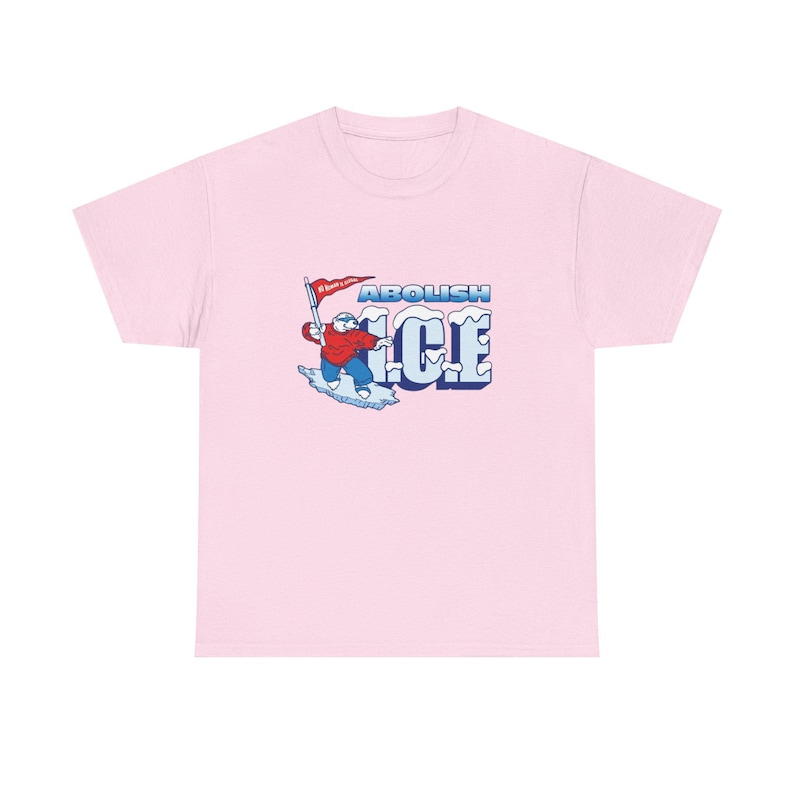 Abolish ICE Shirt, ICE Protest Tee, Anti ICE Shirts Light Pink