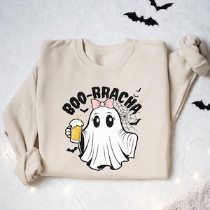 Boo-rracha Sweater, Spooky Season Spanish Saying Sweatshirt, Hispanic Halloween Crewneck
